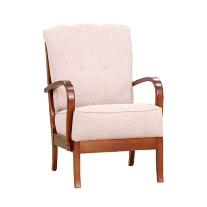 OIVAPALVELUT. ANNE nojatuoli, seniorituoli, kotiin ja hoivakotiin. Tyylikäs klassinen muotoilu, antibakteerinen likaa ja kosteuttahylkivä verhoilu.