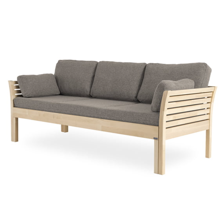 OIVAPALVELUT. KANERVA kodinomainen suomessa valmistettu sohva vuodesohva kotiin hoivakotiin tai julkitilakäyttöön myös kosteussuojattuja antibakteerisia verhoilu vaihtoehtoja.