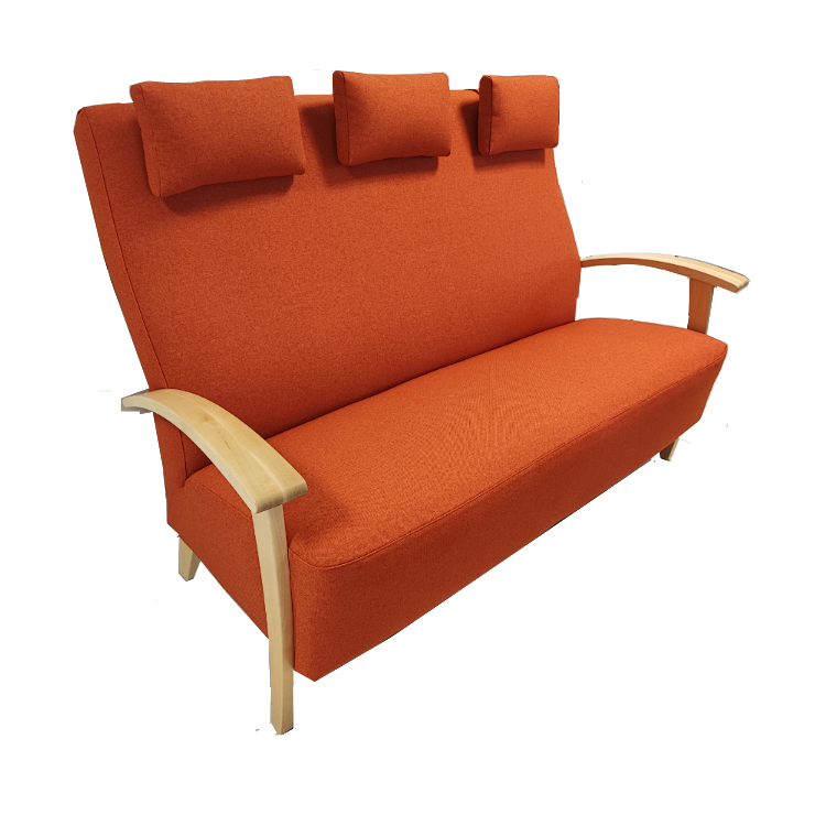 OIVAPALVELUT. OSKU Seniorisohva, korotettusohva kotiin ja hoivakotiin, kosteussuojattu antibakteerinen vesipestävä verhoilu